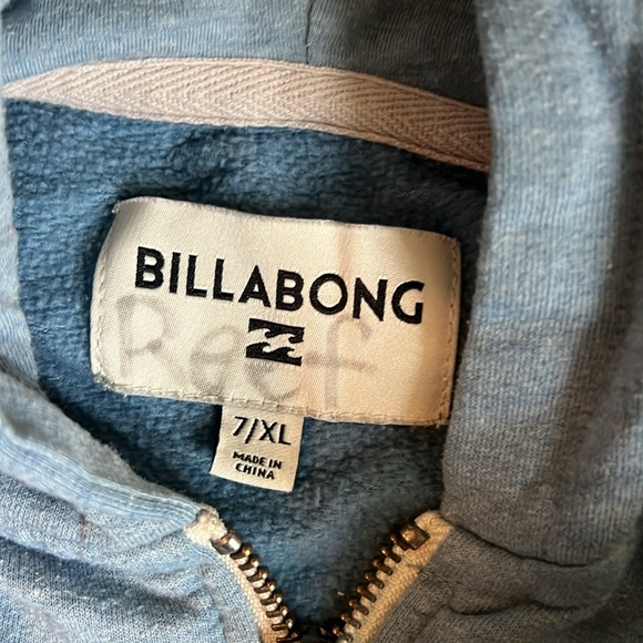Billabong zips up sweater kids size 7 - Picture 2 of 6